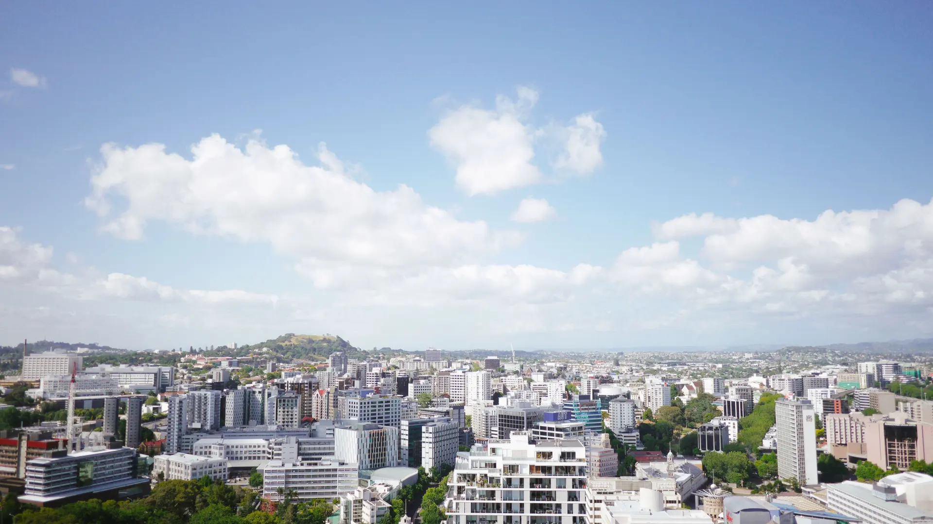 Residential towers along a city skyline.